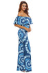 Print Off-The-Shoulder Maxi Dress